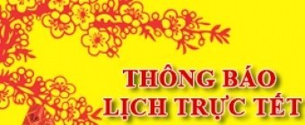 Thông báo lịch trực Tết Nguyên Đán 2025